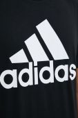 Бавовняна футболка adidas колір чорний з принтом (2902758)