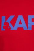 Бавовняна футболка Karl Lagerfeld колір червоний з принтом Бавовняна футболка Karl Lagerfeld колір червоний з принтом