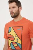 Бавовняна футболка Puma колір помаранчевий з принтом (3091825)