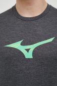 Бігова футболка Mizuno Core RB колір сірий з принтом Бігова футболка Mizuno Core RB колір сірий з принтом