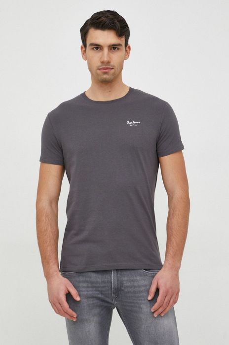 Футболка Pepe Jeans Jack чоловіча колір сірий з принтом Футболка Pepe Jeans Jack чоловіча колір сірий з принтом