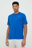 Тренувальна футболка Reebok однотонний колір блакитний Тренувальна футболка Reebok однотонний колір блакитний