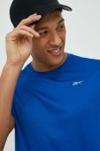 Бігова футболка Reebok з принтом колір блакитний Бігова футболка Reebok з принтом колір блакитний
