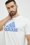 Бавовняна футболка adidas колір білий з принтом (2930108)