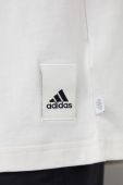 Футболка adidas чоловічий колір білий однотонний Футболка adidas чоловічий колір білий однотонний