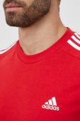 Бавовняна футболка adidas колір червоний візерунок Бавовняна футболка adidas колір червоний візерунок