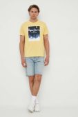 Бавовняна футболка Pepe Jeans колір жовтий з принтом (3258474) Бавовняна футболка Pepe Jeans колір жовтий з принтом (3258474)