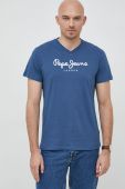 Бавовняна футболка Pepe Jeans Eggo колір синій з принтом (2967792) Бавовняна футболка Pepe Jeans Eggo колір синій з принтом (2967792)