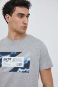 Футболка Pepe Jeans Rederick чоловіча колір сірий з принтом