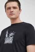 Бавовняна футболка Armani Exchange колір чорний візерунок (2949010)