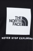 Бавовняна футболка The North Face колір чорний з принтом NF0A3BQOKY41-KY41