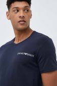 Футболка лаунж Emporio Armani Underwear 2-pack колір синій з принтом Футболка лаунж Emporio Armani Underwear 2-pack колір синій з принтом