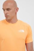 Спортивна футболка The North Face Mountain Athletics колір помаранчевий візерунок