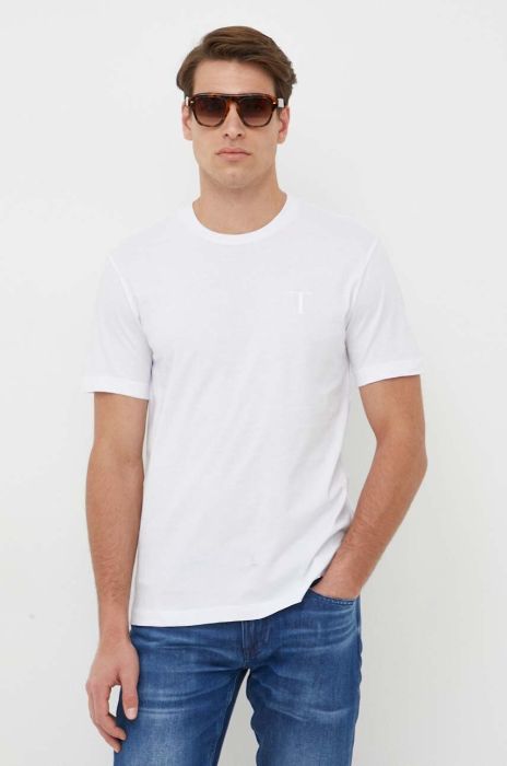 Бавовняна футболка Trussardi колір білий однотонний (3192171) Бавовняна футболка Trussardi колір білий однотонний (3192171)