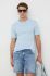 Бавовняна футболка Trussardi однотонний колір блакитний