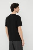 Бавовняна футболка Trussardi колір чорний однотонний Бавовняна футболка Trussardi колір чорний однотонний