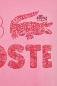 Бавовняна футболка Lacoste колір рожевий візерунок Бавовняна футболка Lacoste колір рожевий візерунок