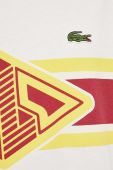 Бавовняна футболка Lacoste колір бежевий з принтом (3295262) Бавовняна футболка Lacoste колір бежевий з принтом (3295262)