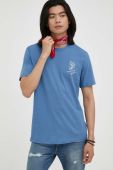Бавовняна футболка Mustang з принтом колір блакитний (3320485) Бавовняна футболка Mustang з принтом колір блакитний (3320485)
