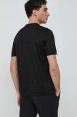 Бавовняна футболка Emporio Armani колір чорний з аплікацією (2955723)