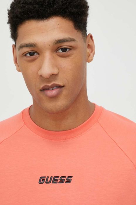 Футболка Guess чоловічий колір помаранчевий з принтом (2986038) Футболка Guess чоловічий колір помаранчевий з принтом (2986038)