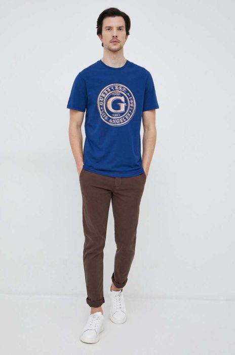 Футболка Guess чоловічий колір синій з принтом (3104779) Футболка Guess чоловічий колір синій з принтом (3104779)