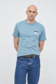 Бавовняна футболка Guess з принтом колір блакитний (3076001) Бавовняна футболка Guess з принтом колір блакитний (3076001)