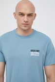 Бавовняна футболка Guess з принтом колір блакитний (3076001) Бавовняна футболка Guess з принтом колір блакитний (3076001)