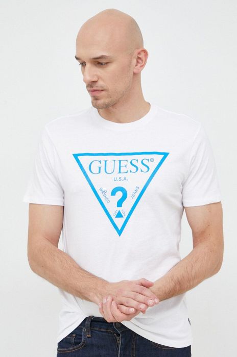 Бавовняна футболка Guess колір білий з принтом (2980996) Бавовняна футболка Guess колір білий з принтом (2980996)