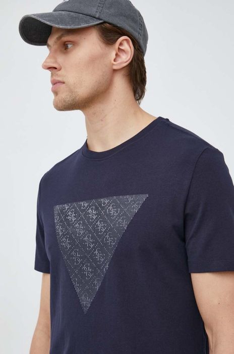 Футболка Guess чоловічий колір синій з принтом (3076006) Футболка Guess чоловічий колір синій з принтом (3076006)