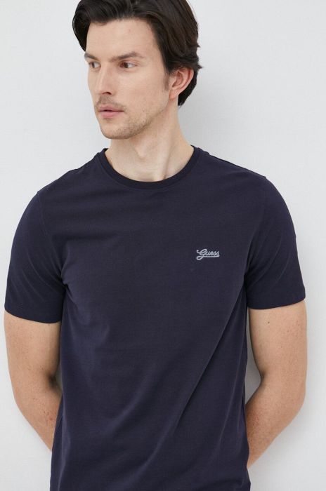 Футболка Guess чоловічий колір синій однотонний (3099809) Футболка Guess чоловічий колір синій однотонний (3099809)