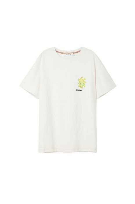 Бавовняна футболка Desigual колір білий з принтом (2949020) Бавовняна футболка Desigual колір білий з принтом (2949020)