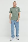 Бавовняна футболка Billabong колір зелений з принтом (3091958)