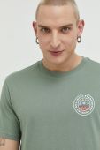 Бавовняна футболка Billabong колір зелений з принтом (3091958)