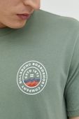 Бавовняна футболка Billabong колір зелений з принтом (3091958)