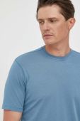 Бавовняна футболка Sisley однотонний колір блакитний Бавовняна футболка Sisley однотонний колір блакитний