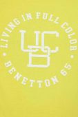 Бавовняна футболка United Colors of Benetton колір жовтий з принтом (3137604) Бавовняна футболка United Colors of Benetton колір жовтий з принтом (3137604)