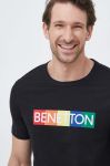 Бавовняна футболка United Colors of Benetton з принтом колір барвистий (3152122)