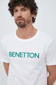 Бавовняна футболка United Colors of Benetton колір білий з принтом (3133984) Бавовняна футболка United Colors of Benetton колір білий з принтом (3133984)
