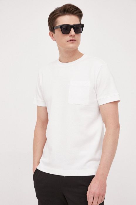 Бавовняна футболка United Colors of Benetton колір білий однотонний (3189125)