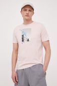 Бавовняна футболка United Colors of Benetton колір рожевий візерунок Бавовняна футболка United Colors of Benetton колір рожевий візерунок
