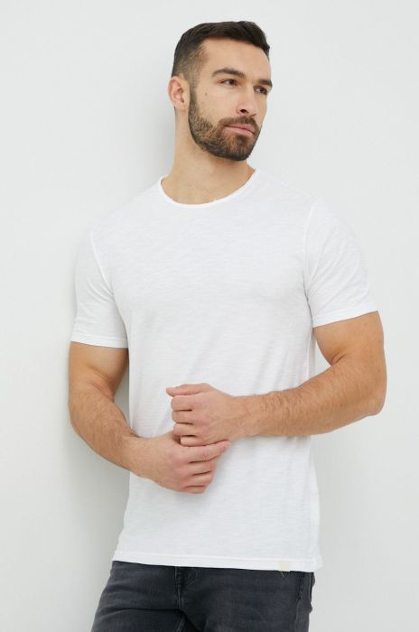 Бавовняна футболка United Colors of Benetton колір білий однотонний (2930127) Бавовняна футболка United Colors of Benetton колір білий однотонний (2930127)