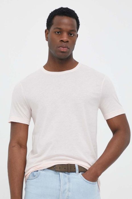 Бавовняна футболка United Colors of Benetton колір рожевий однотонний (3300729) Бавовняна футболка United Colors of Benetton колір рожевий однотонний (3300729)