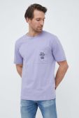 Бавовняна футболка BOSS BOSS ORANGE колір фіолетовий з принтом (3149932) Бавовняна футболка BOSS BOSS ORANGE колір фіолетовий з принтом (3149932)