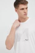 Спортивна футболка Salewa Pure Building Dry колір білий з принтом