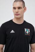 Бавовняна футболка adidas Performance колір чорний з принтом Бавовняна футболка adidas Performance колір чорний з принтом