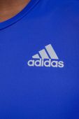 Бігова футболка adidas Performance Own The Run з принтом колір блакитний Бігова футболка adidas Performance Own The Run з принтом колір блакитний