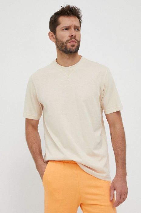 Бавовняна футболка adidas колір бежевий однотонний (3222504) Бавовняна футболка adidas колір бежевий однотонний (3222504)