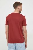 Бавовняна футболка Joop! колір бордовий однотонний
