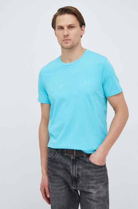 Бавовняна футболка Joop! колір бірюзовий з принтом Бавовняна футболка Joop! колір бірюзовий з принтом
